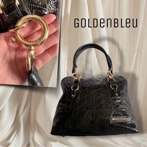 Goldenbleu Black Leather Handbag